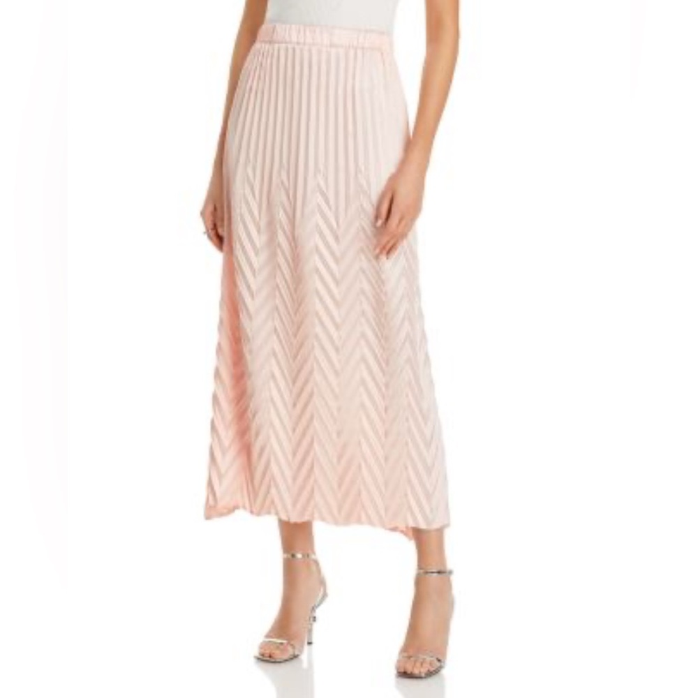 Misook Chevron Textured A Line Midi Skirt NEW NWT feminine